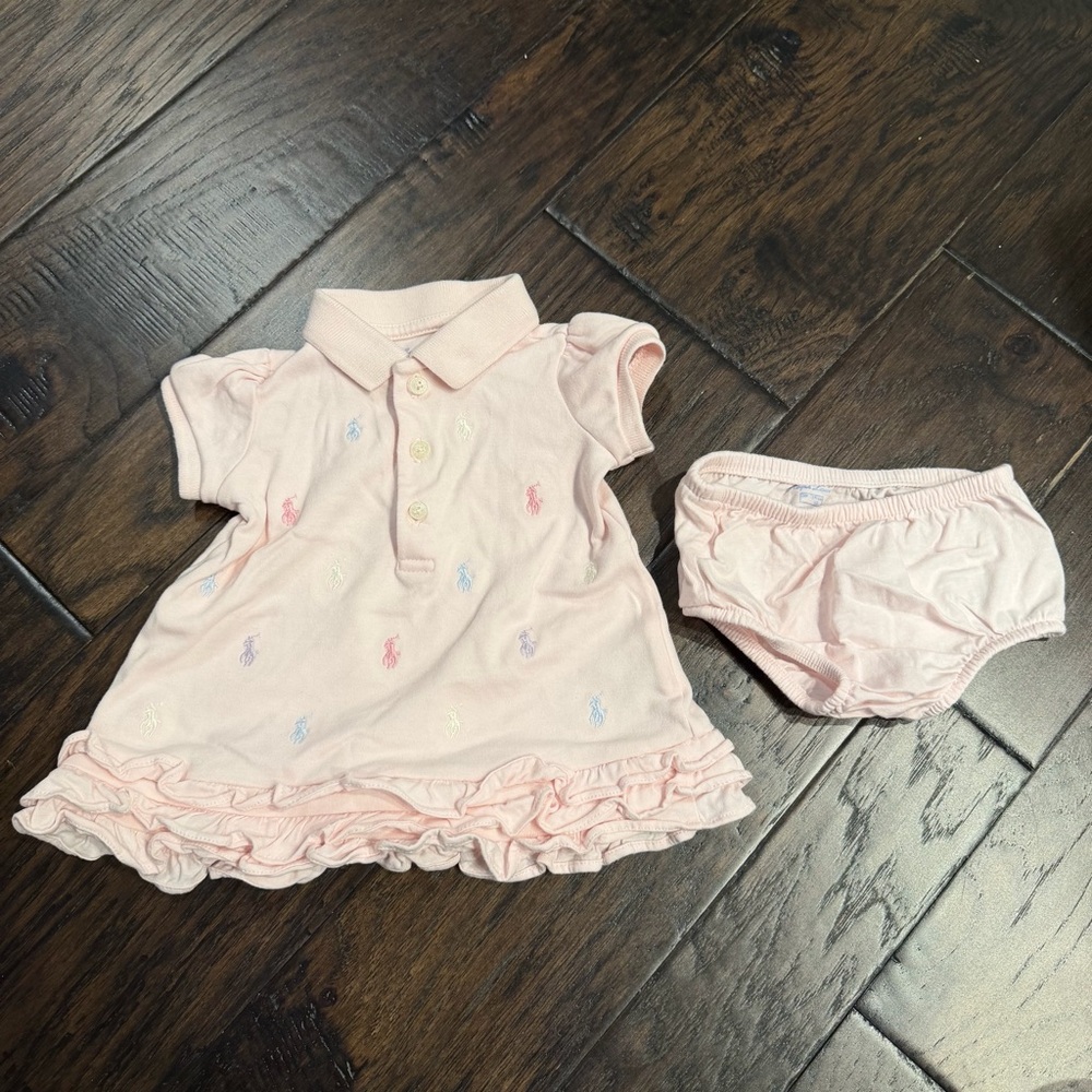 Ralph Lauren Schiffli Embroidered Polo Dress